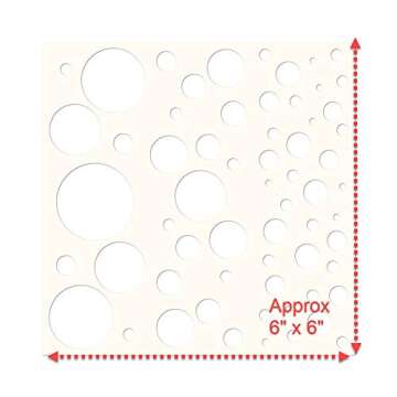 Creative Embellishments Circle Bokkah Stencil for All Crafts