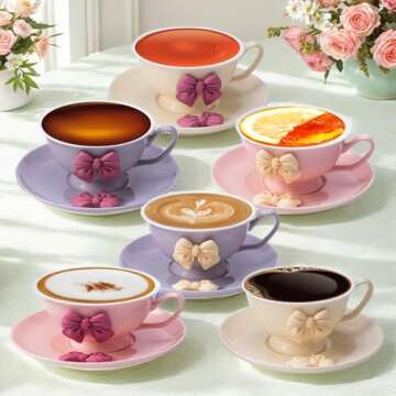 ICHAG Elegant 18-Piece Porcelain Tea Cup Set