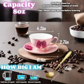 ICHAG Elegant 18-Piece Porcelain Tea Cup Set