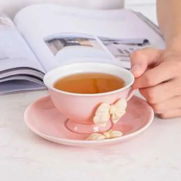 ICHAG Elegant 18-Piece Porcelain Tea Cup Set