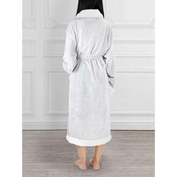 PAVILIA Premium Womens Sherpa Fleece Robe | Luxurious Soft, Warm, Plush Bathrobe