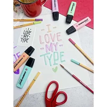 STABILO Highlighter BOSS ORIGINAL Pastel - Pack of 8 - Assorted Colors, Chisel Tip, Anti-Dry Out Technology, Office + School Supplies, Note Taking