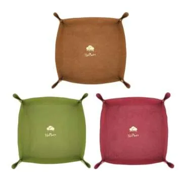 PINELIFE Valet Tray Gifts for Men Women Set of 3 Washable Kraft Paper Portable Travel Storage organi...