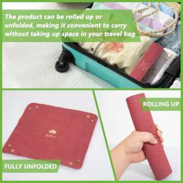 PINELIFE Valet Tray Gifts for Men Women Set of 3 Washable Kraft Paper Portable Travel Storage organizer Tray Jewelry Key Phone Watch Catchall Box