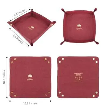 PINELIFE Valet Tray Gifts for Men Women Set of 3 Washable Kraft Paper Portable Travel Storage organizer Tray Jewelry Key Phone Watch Catchall Box