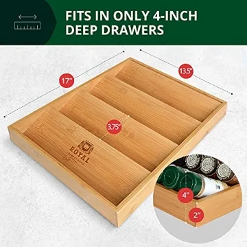 Luxury Bamboo Spice Drawer Organizer for Your Kitchen