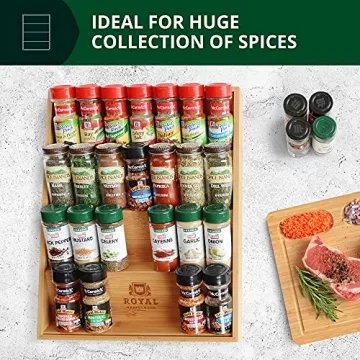 Luxury Bamboo Spice Drawer Organizer for Your Kitchen