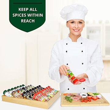 Luxury Bamboo Spice Drawer Organizer for Your Kitchen