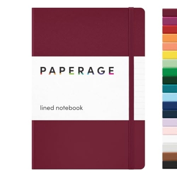 PAPERAGE Lined Journal Notebook Burgundy 5.6x8" 160 Pages