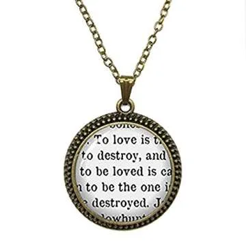 SunShine Day Adult Male Unisex Shadowhunter Necklace, Classic Glass Cabochon, Blue, Green, Purple, 2...