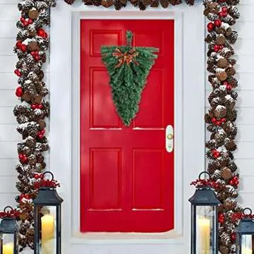 2 PCS Artificial Christmas Swag Set for Holiday Decor