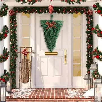 2 PCS Artificial Christmas Swag Set for Holiday Decor