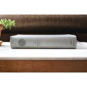 NIV Application Bible Large Print Leathersoft Pink Gray