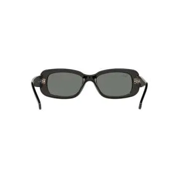Ray-Ban Women's RB4122 Square Sunglasses, Black/Green, 50 mm