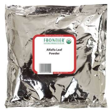 Frontier Co-op Organic Alfalfa Leaf Powder, 1-pound Bulk Bag, Rich in Vitamins & Minerals, Key for W...