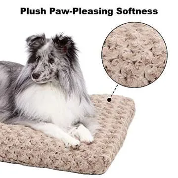 MidWest Homes for Pets Deluxe Dog Beds | Super Plush Dog & Cat Beds Ideal for Dog Crates | Machine Wash & Dryer Friendly, 1-Year Warranty, Mocha, 18 in