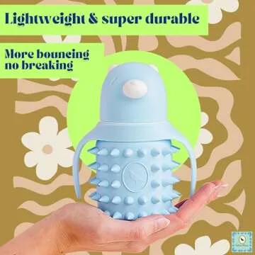 Spikey Bear Sippy Cups Set of 2 - Durable & Leakproof
