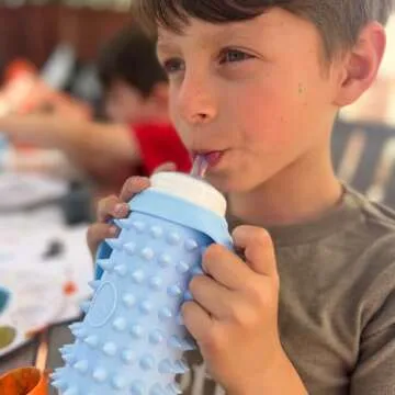 Spikey Bear Sippy Cups Set of 2 - Durable & Leakproof