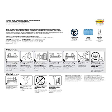 Satin Nickel Command Organizer for Bathroom Storage