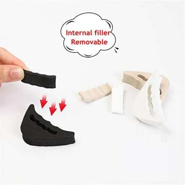 InfantLY Bright 2pair Women High Heel Toe Plug Insert Shoe Big Shoes Toe Front Filler Cushion Pain Relief Protector