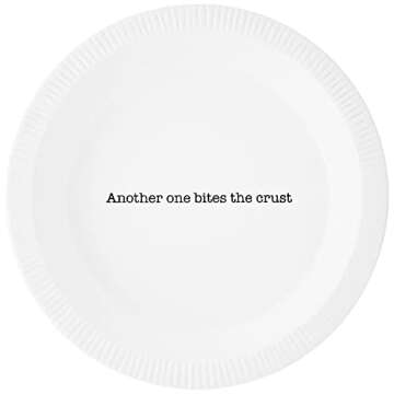 Mud Pie Circa Pie Plate with Server, White/Silver