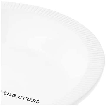 Mud Pie Circa Pie Plate with Server, White/Silver