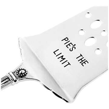 Mud Pie Circa Pie Plate with Server, White/Silver