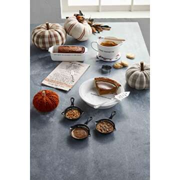 Mud Pie Circa Pie Plate with Server, White/Silver