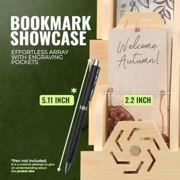 Versatile Bookmark Display Stand for Vendors - 12 Pocket Holder