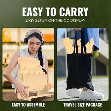 Versatile Bookmark Display Stand for Vendors - 12 Pocket Holder