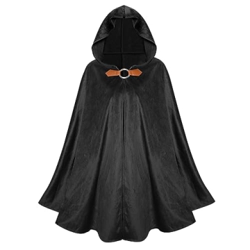SunnyLisa Renaissance Hooded Cloak - Premium Medieval Cosplay Cape for All