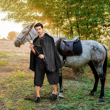 Premium Medieval Renaissance Hooded Cloak for Cosplay & Events