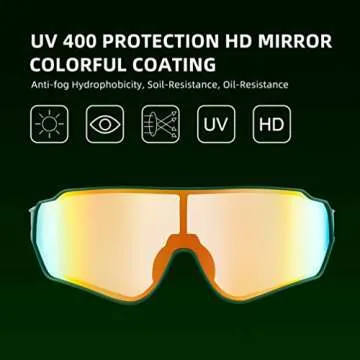 ROCKBROS Polarized Sunglasses for Men Women UV Protection Cycling Sunglasses