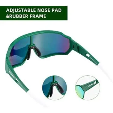 ROCKBROS Polarized Sunglasses for Men Women UV Protection Cycling Sunglasses