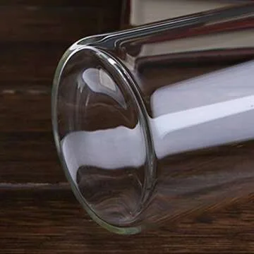 Encheng Glass Water Bottles, Glass Beverage Bottles 16oz,Drinking Bottles With Leakproof Stainless Steel Cap 500ml,Reusable Juice Bottles Beverage Drinkware,To Go Travel Bottles For Drink,Sauce 8Pack