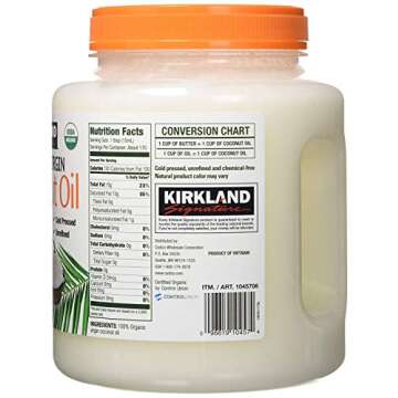 Kirkland Organic Virgin Coconut Oil - 2.48 kg Tub