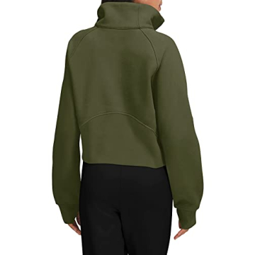 LASLULU Women’s Zipper Athletic Sweatshirt for Winter Warmth