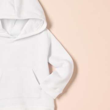 Amazon Essentials Girls' Cozy Pullover Hoodie Sweatshirt - White, X-Large