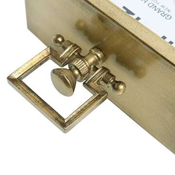 NIKKY HOME Gold Table Clock, Silent Non-Ticking Classic Battery Operated Decorative Mantel Desk Shelf Clock for Living Room Decor