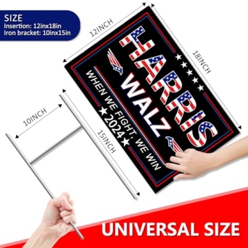 Harris Waltz 2024 Yard Sign 18x12 In Double-Sided