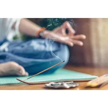 100g Nag Champa Incense Sticks & Carved Wooden Tray Holder