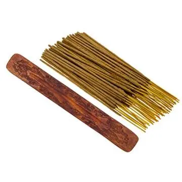 Nag Champa Incense Sticks with Wooden Holder - 100g