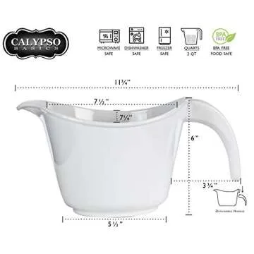 Reston Lloyd Non-Slip Base Erogonomic Space Saving Detachable Handle, 2 QT Heavy Duty BPA-Free Microwave & Dishwasher, Plum