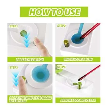 Brush Rinser- 2023 New Paint Brush Cleaner,Paint Brush Rinser with Drain,Multifunctional Paint Brush Cleaner