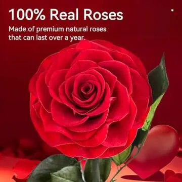 puto Gifts for Mom Preserved Roses in Glass Dome Beauty and The Beast Rose Gift for Her Mother's Day Thanksgiving Christmas Valentine's Day Birthday (Red Rose)