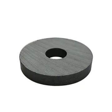 Creative Hobbies 29 Piece Strong 1.25 Inch Donut Round Ceramic Ferrite Ring Magnets, with 3/8" Cente...