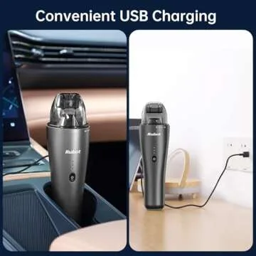 RUBOT Car Vacuum Cleaner, Car Vacuum Portable Cordless, Mini Portable Handheld Vacuum Cleaner for Car Detailing(P02)