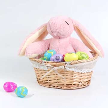 MEIEM Wicker Gift Baskets - Ideal for Easter, Weddings & Storage