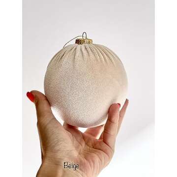 Brown Christmas Handmade Velvet Ornaments, Bulk Christmas Balls, Christmas Tree Bulbs, Christmas Decorations, Christmas Gift Idea, Set of 12