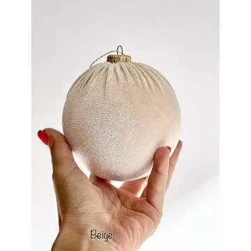 Brown Christmas Handmade Velvet Ornaments, Bulk Christmas Balls, Christmas Tree Bulbs, Christmas Decorations, Christmas Gift Idea, Set of 12